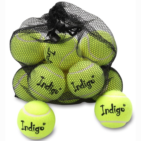 Купить Мяч для большого тенниса Indigo (12 шт в сетке) начальный уровень в Чегеме 