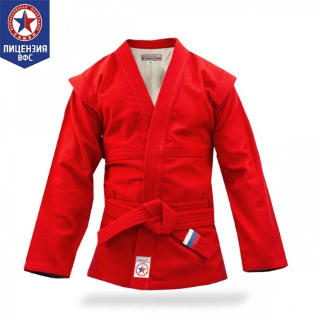 Купить Куртка для самбо "Атака" ВФС (подкладка, пояс)  р 36-48 в Чегеме 